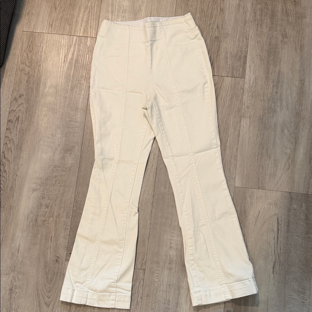 INC International Concepts Cream Flare Jeans
